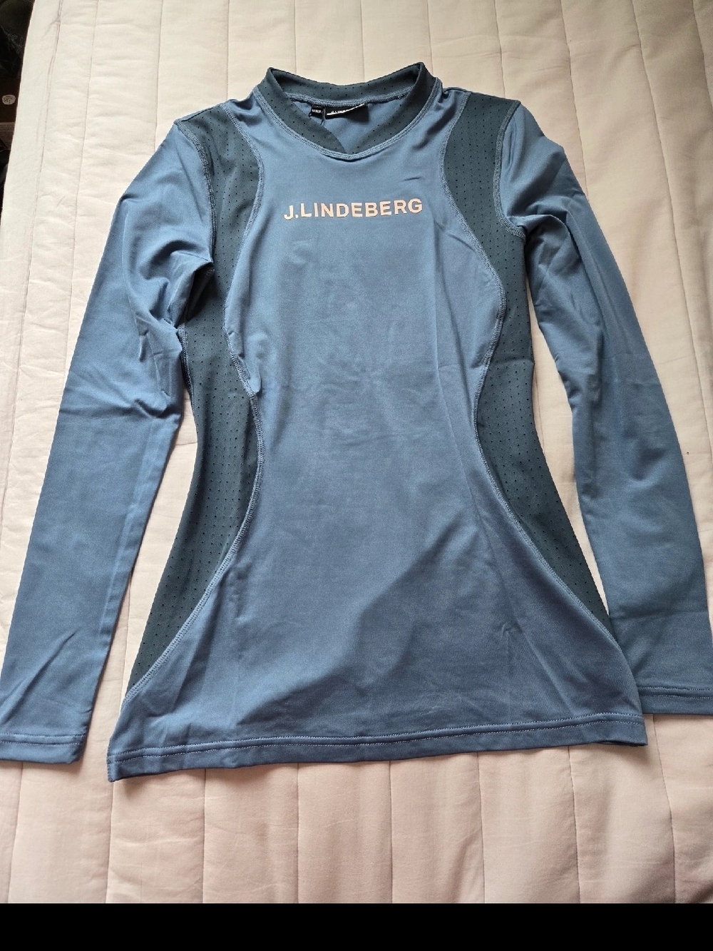 J.Lindeberg Dusty Blue Long-Sleeve Performance Top